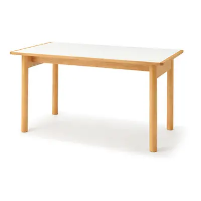 Table en hévéa avec plateau mélaminé rectangulaire ‐ M