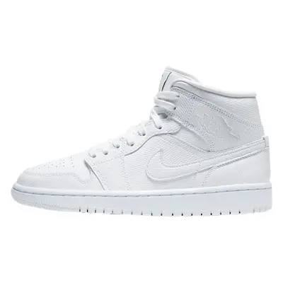 Air Jordan 1 Mid White Snakeskin