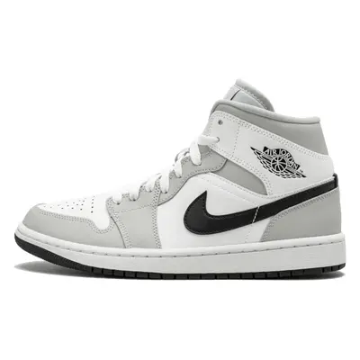 Air Jordan 1 Mid White Light Smoke Grey