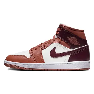 Air Jordan 1 Mid Dusty Peach Night Maroon