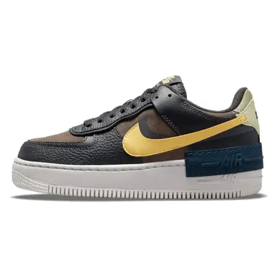 Nike Air Force 1 Shadow Black Brown Yellow