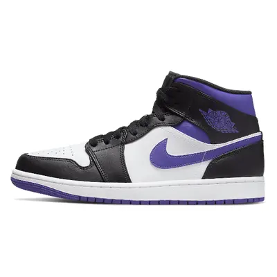 Air Jordan 1 Mid White Black Purple