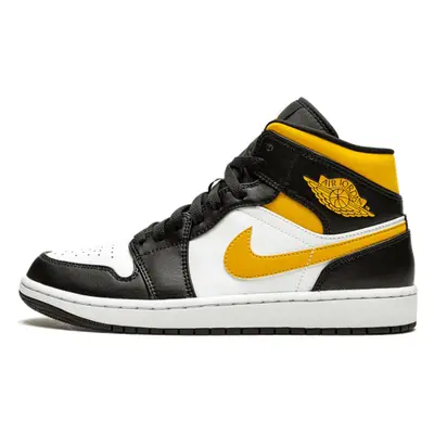 Air Jordan 1 Mid White Pollen Black