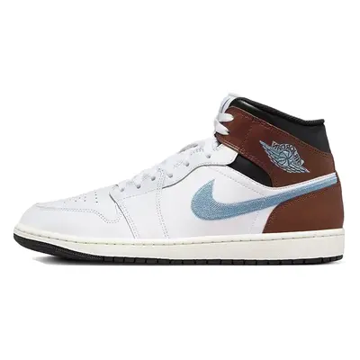 Air Jordan 1 Retro Mid SE Brown Blue Grey