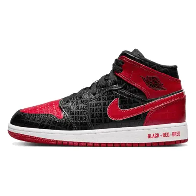 Air Jordan 1 Mid Bred Text