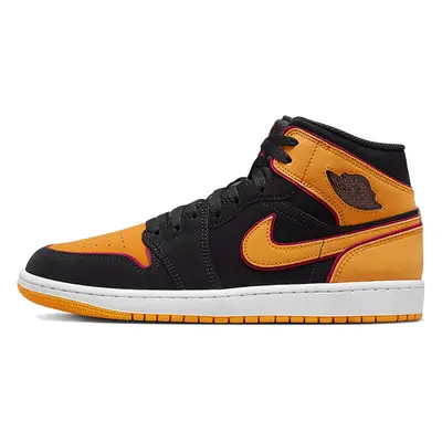 Air Jordan 1 Mid Fat Tongue Black Orange