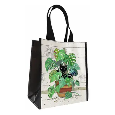 Sac cabas plastique recyclé Chaton Monstera Kiub Bug Art