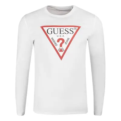 T-shirt manches longues col rond Guess Original Logo