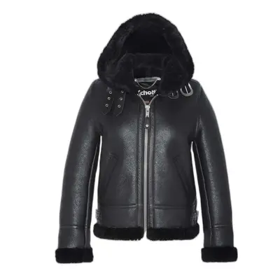 Blouson bombardier à capuche femme Schott