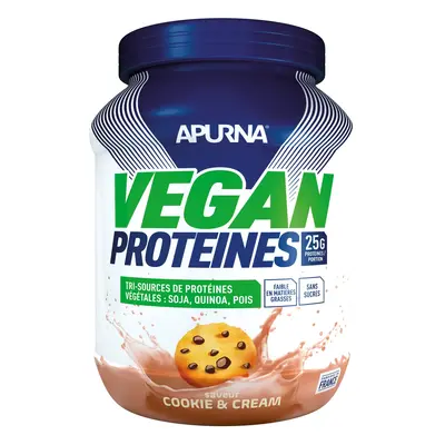 Protéine Vegan Apurna Cookie and cream - Pot 600g