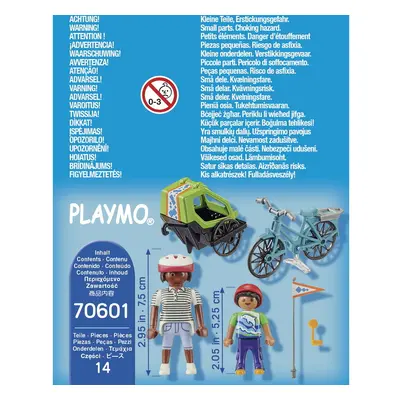 Cycliste maman et enfants Playmobil