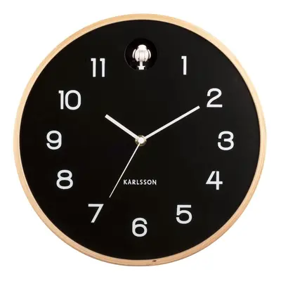 Horloge murale bois de bouleau Karlsson Natural Cuckoo