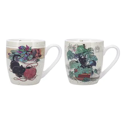 Mug arrondis mini + boite ouverte chaton pelote - chaton mons Kiub Bug Art (x2)