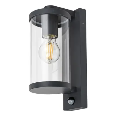 Applique extérieur aluminium et verre détecteur de mouvement Rabalux Silistra E27 1×Max 60W