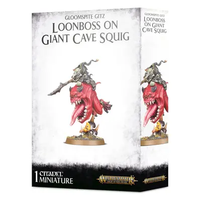 Figurine de 21 pièces Games Workshop Warhammer AoS - Gloomspite Gitz Loonboss sur Giant Cave Squ