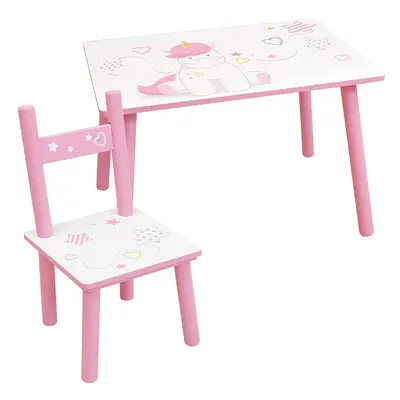 Table d'activités + 1 chaise fille Fun House Licorne