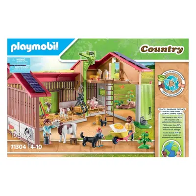 Jeux de construction ferme avec panneaux solaire Playmobil