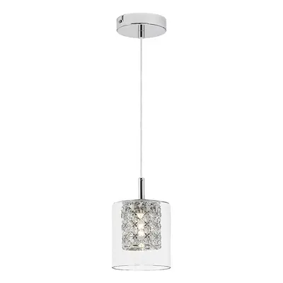 Lustre suspension d'intérieur verre avec décor à l'intérieur Rabalux