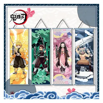 Tableau mural Demon Slayer, affiche en toile de dessin animé Kamado Tanjiro Nezuko, décoration d