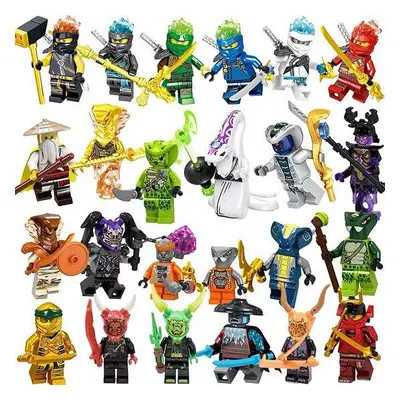 24 pièces Ninja Figure bloc de construction jouet Serpentine armée Figure bloc de construction j