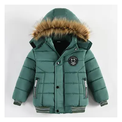 Manteau enfants veste d'hiver manteau garçon veste chaude à capuche enfants vêtements 90 kaki