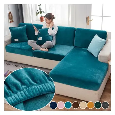 Velours canapé housse de siège housse de coussin épais Jacquard solide doux extensible canapé ho