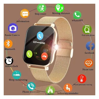 Montre connectée pour hommes et femmes, bracelet de sport, étanche, avec appels Bluetooth, monit