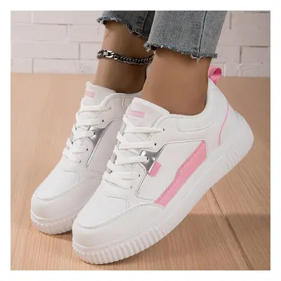 TUINANLE chaussures blanches chaussures de sport en cuir PU pour femmes baskets plates grande ta