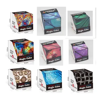 Cube magique magnétique Anti-Stress 3D, variété géométrique variable, Puzzle à main, jouet Anti-