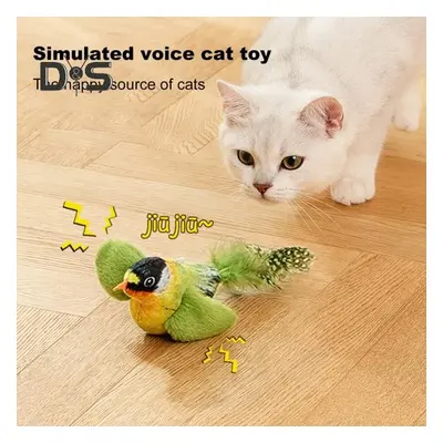 Jouet interactif en peluche pour chat et oiseau gazouillant, ailes battantes, jouet pour chat d'