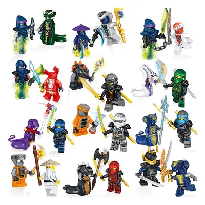 Figurines avec arme Ninja Kai Cole Jay Zane Lloyd Nya, 24 pièces, blocs de construction, jouet p