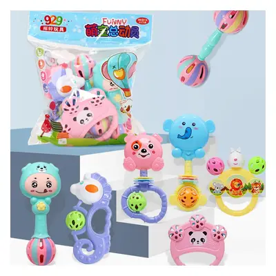 Bébé jouets hochet beaux jouets ensembles 7 pièces bébé jouets sensoriels avec boîtes de rangeme