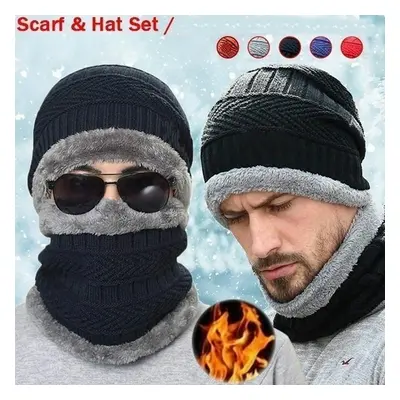 Écharpe coupe-vent pour hommes et femmes, chapeau d'hiver en laine, écharpe à capuche, bonnet en