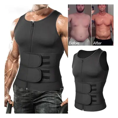 1 pièces hommes corps Shaper taille costume sweat gilet sous-vêtements chemise gros brûleur entr