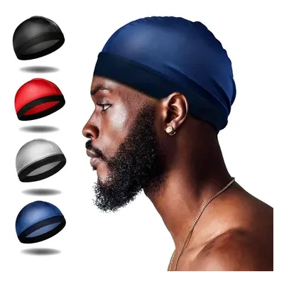 Élastique hommes Durag chapeaux couleur unie multicolore Durag casquette Bonnet vague casquettes