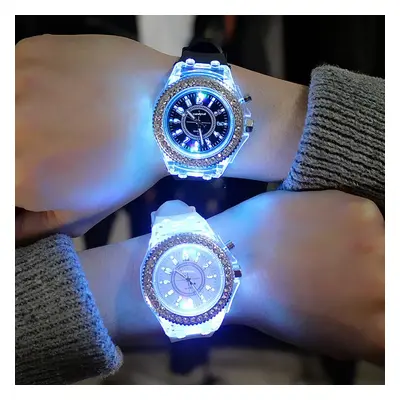 Mode strass LED montre lumineuse pour femmes sports de plein air numérique femme Wirstwatch horl