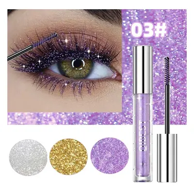 QIBEST Mascara à paillettes pour cils Mascara diamant Épais Brillant Recourbe-cils Extension Maq