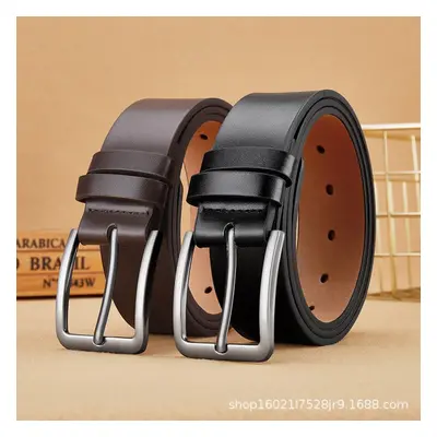 Ceinture en cuir haut de gamme pour homme avec boucle ardillon pour tenue décontractée, tendance