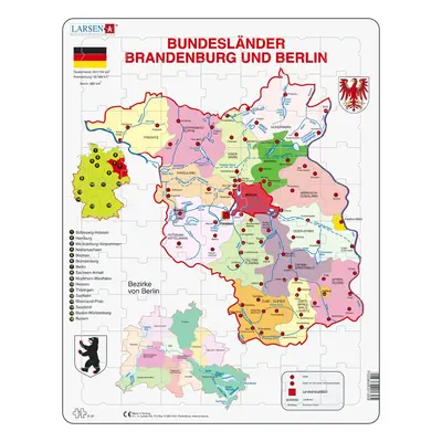 Puzzle Cadre - Bundesland : Brandenburg und Berlin (en Allemand)