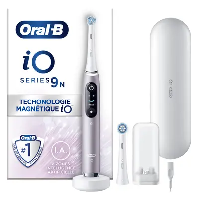 Oral-B iO 9 Rose Brosse à dents électrique avec 2 brossettes