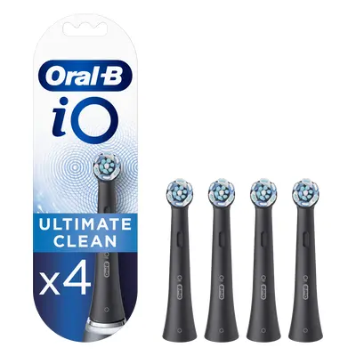 Oral-B iO - 4 brossettes Ultimate Clean Noires - 12 mois