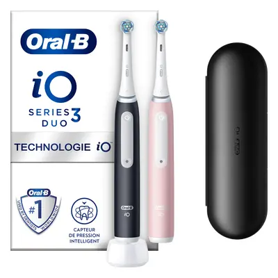 Oral-B iO 3 Pack 2 brosses à dents électriques avec brossettes