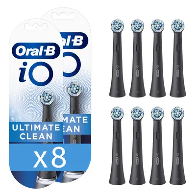 Oral-B iO - 8 brossettes Ultimate Clean Noires - 24 mois