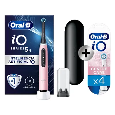 Oral-B iO 5 Rose Brosse à dents électrique avec brossette + 4 brossettes