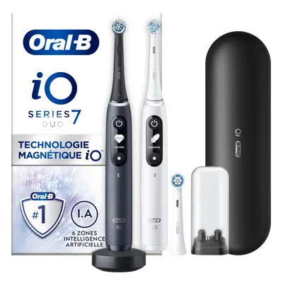 Oral-B iO 7 Pack 2 brosses à dents électriques avec 3 brossettes