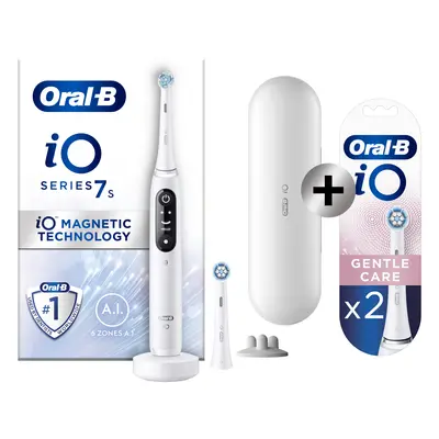 Oral-B iO 7 Blanche Brosse à dents électrique avec 2 brossettes + 2 brossettes