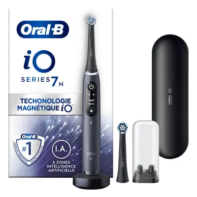 Oral-B iO 7 Noire Brosse à dents électrique avec 2 brossettes