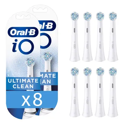 Oral-B iO - 8 brossettes Ultimate Clean Blanches - 24 mois