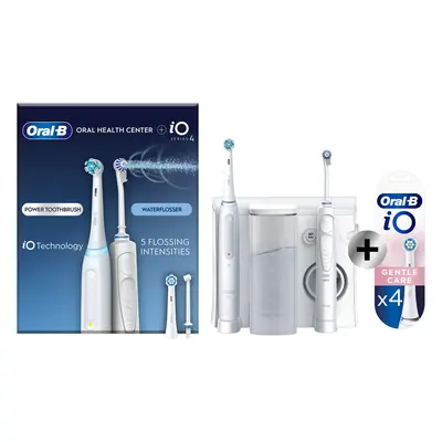 Oral-B iO4 Brosse à dents électrique et Hydropulseur de santé + 4 brossettes