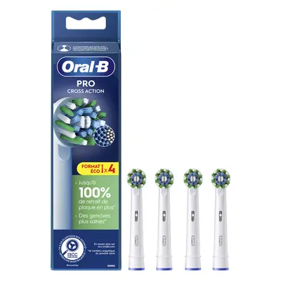 Oral-B Pro Cross Action Brossettes Pour Brosse À Dents, Pack De 4 Unités